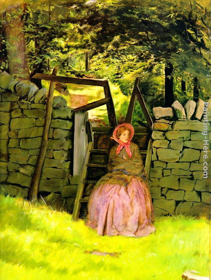 Waiting painting - John Everett Millais Waiting art painting